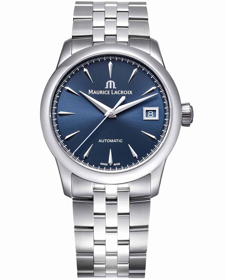 Часы Maurice Lacroix 1975 756007-SS002-430-1 — мужские, синий