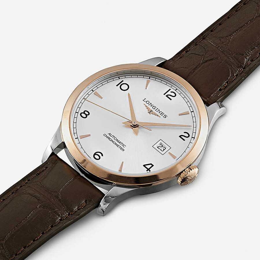 Часы Longines Record Collection L2.821.5.76.2 — механические, металл золото сталь