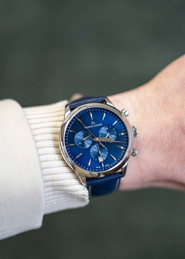 Часы Maurice Lacroix 1975 Quartz Chronograph 40mm 751038-SS001-430-4 — металл сталь, Швейцария