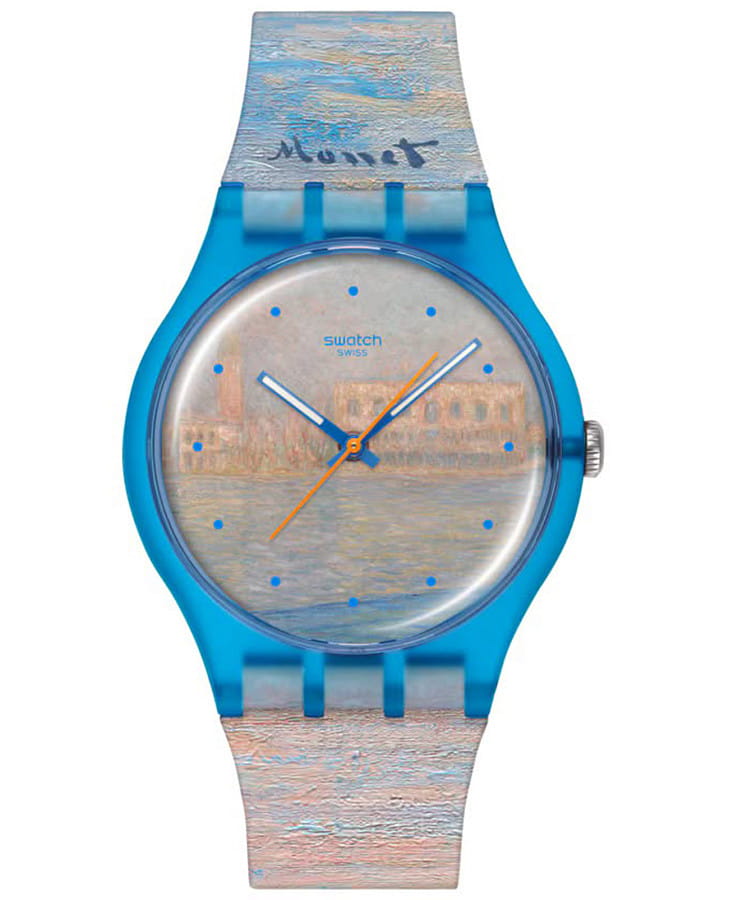 Часы Swatch x Guggenheim Monet's Palazzo Ducale Pay! SO29Z153-6000 — женские, цветной