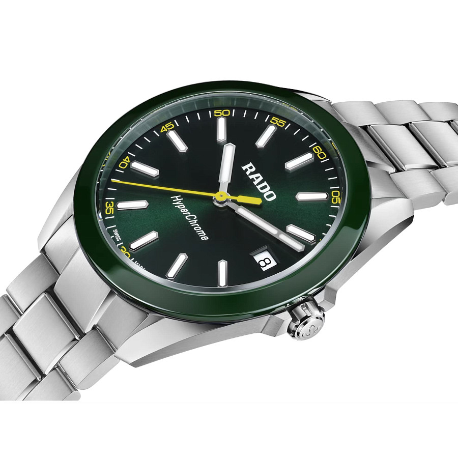Часы Rado Hyperchrome R32280313 — зеленый, металл сталь