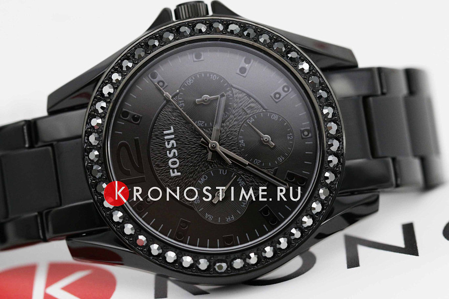 Часы Fossil Georgia ES4519 — кварцевые, сталь металл