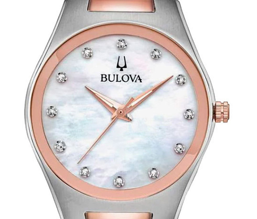 Часы Bulova Crystal Ladies 98L244 — кварцевые, сталь металл