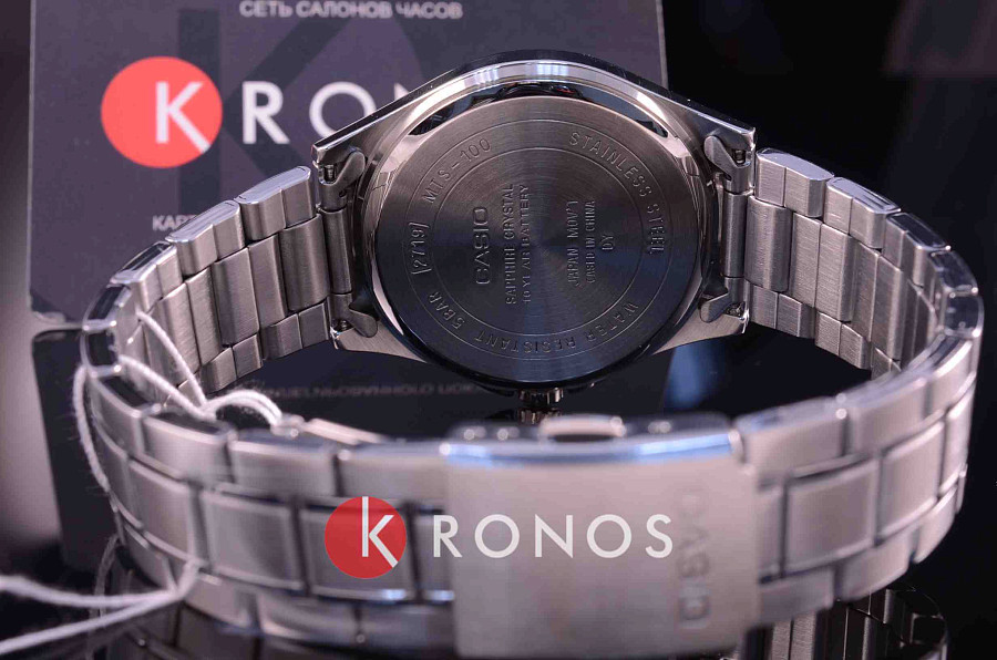 Часы Casio Collection MTS-100D-2A — синий, сталь металл