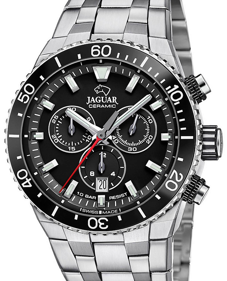Часы Jaguar Ceramic J1022/4 — кварцевые, металл сталь