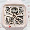 Швейцарские механические керамические наручные часы Rado True Square Automatic Open Heart R27123012, фото 5