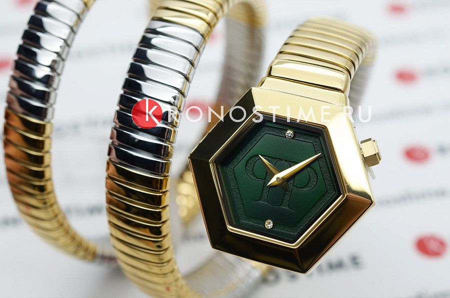 Часы Philipp Plein Snake Hexagon PWZAA0323 — нержавеющая сталь с ip-покрытием, женские
