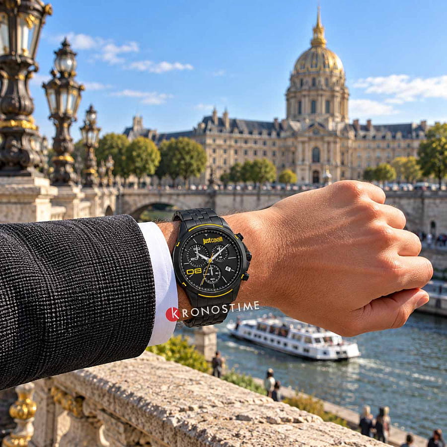 Часы Just Cavalli Cavaliere JC1G387M0065 — нержавеющая сталь с pvd-покрытием, мужские