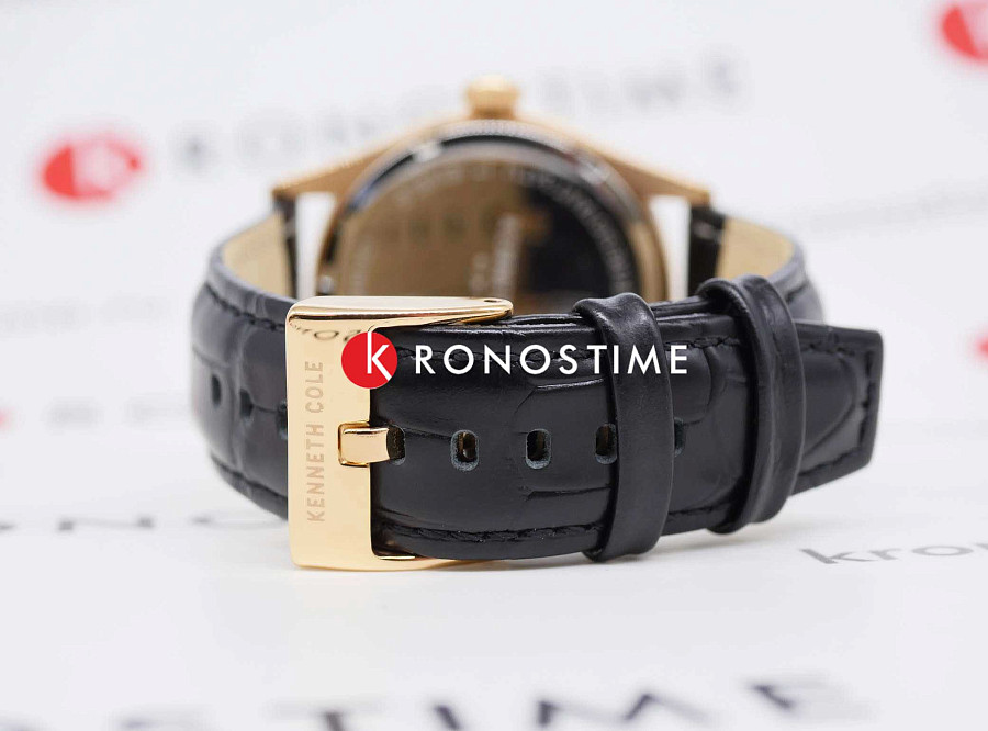 Часы Kenneth Cole Mechanical KCWGE0048904 — мужские, кожаный
