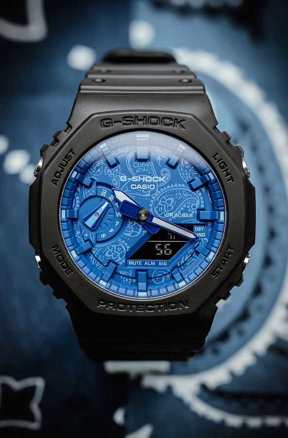 Часы Casio G-Shock GA-2100BP-1A — пластик, мужские