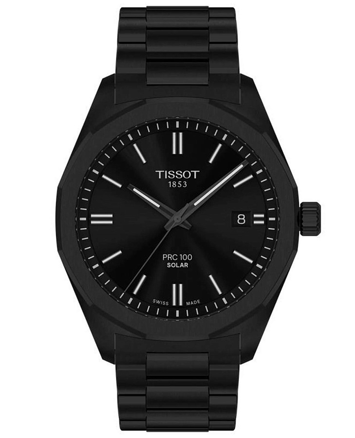 Часы Tissot PRC 100 Solar Quartz 39mm T151.422.33.051.00 — мужские, черный