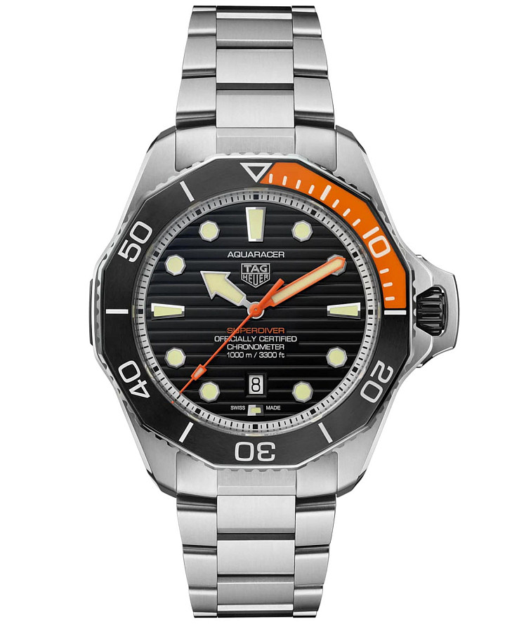 Часы TAG Heuer Aquaracer Professional 1000 Superdiver Date WBP5A8A.BF0619 — мужские, черный