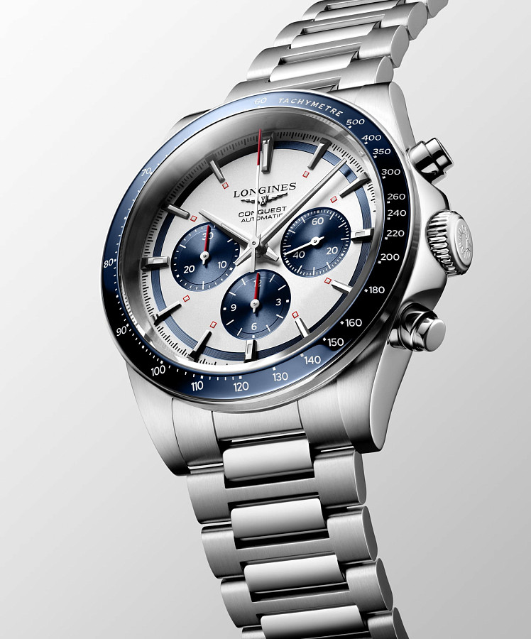 Часы Longines Conquest L3.835.4.98.6 — нержавеющая сталь, мужские