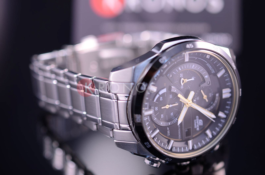 Часы Casio Edifice EQS-600DB-1A9 — автокварц (кинетик), сталь металл