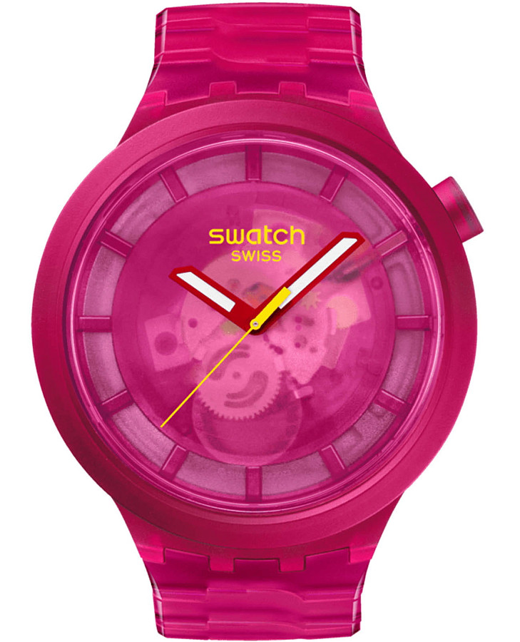 Часы Swatch Big Bold Biosourced Lacquered SB05P102 — мужские, розовый