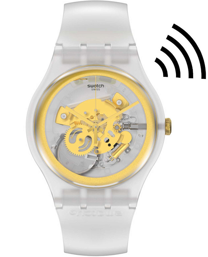 Часы Swatch New Gent Swatch Pay! SVIZ102-5300 — мужские, прозрачный