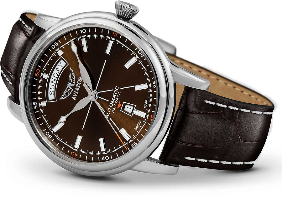 Часы Aviator Douglas Day-Date V.3.20.0.140.4 — механические, металл сталь