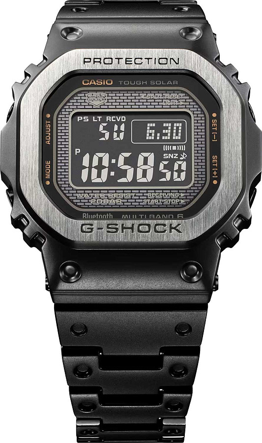 Часы Casio G-Shock GMW-B5000MB-1E — мужские, нержавеющая сталь с ip-покрытием