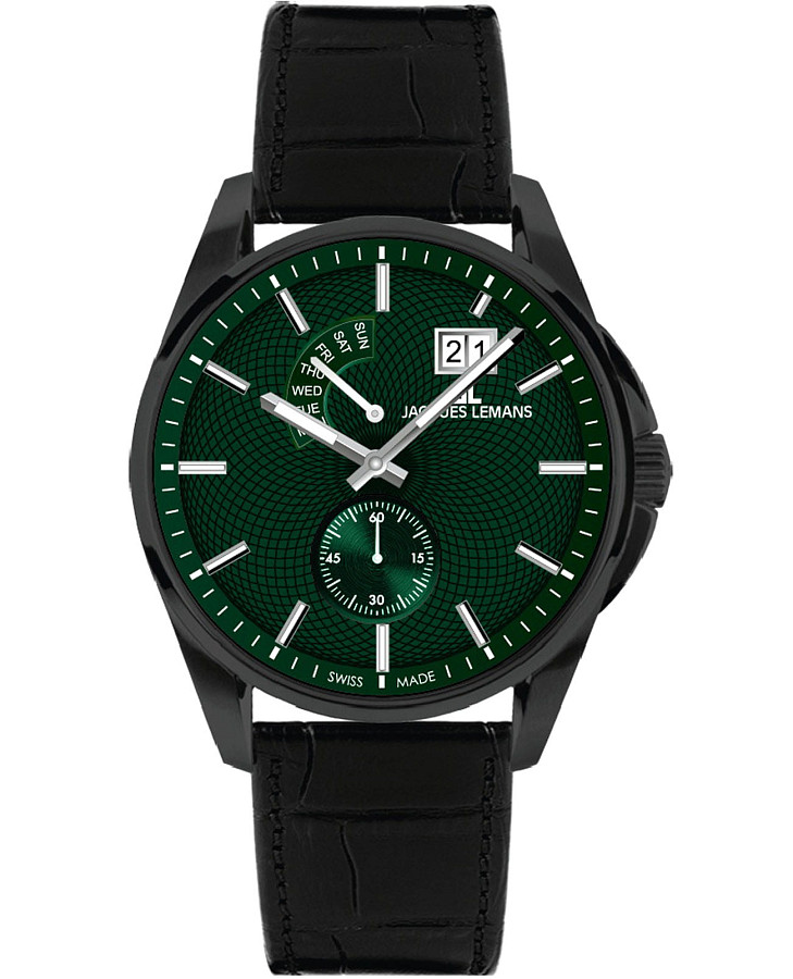 Часы Jacques Lemans Derby 1-2199K — мужские, зеленый