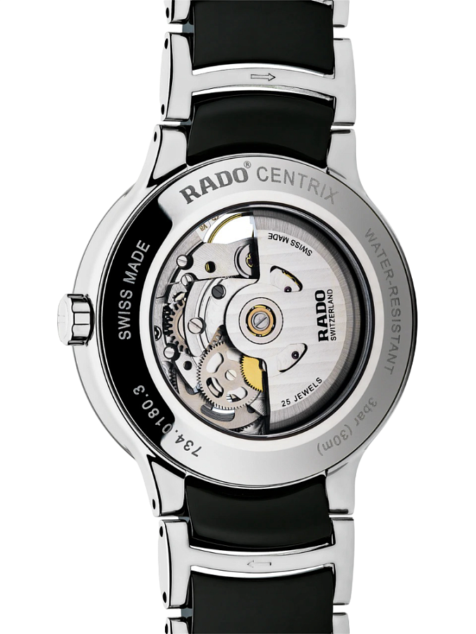 Часы Rado Centrix Automatic Open Heart R30178152 — механические, сталь металл