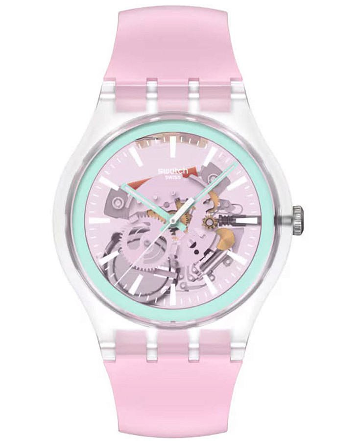 Часы Swatch New Gent Biosourced Swatch Pay! SO29K121-6000 — женские, розовый
