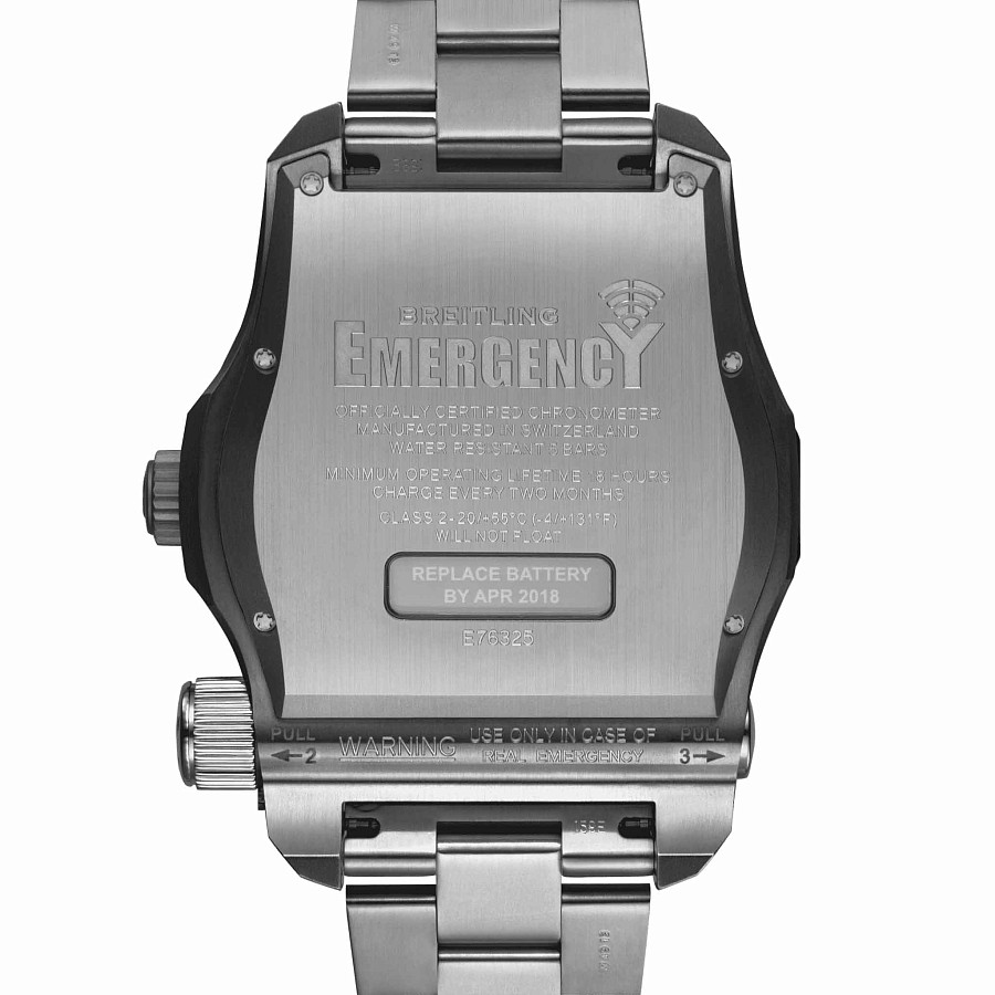 Часы Breitling Emergency E76325221B1E1 — кварцевые, металл титан