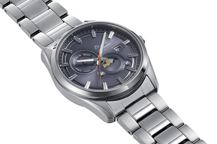 Часы Orient Sun & Moon RA-AK0311N (RN-AK0311N) — серый, металл сталь