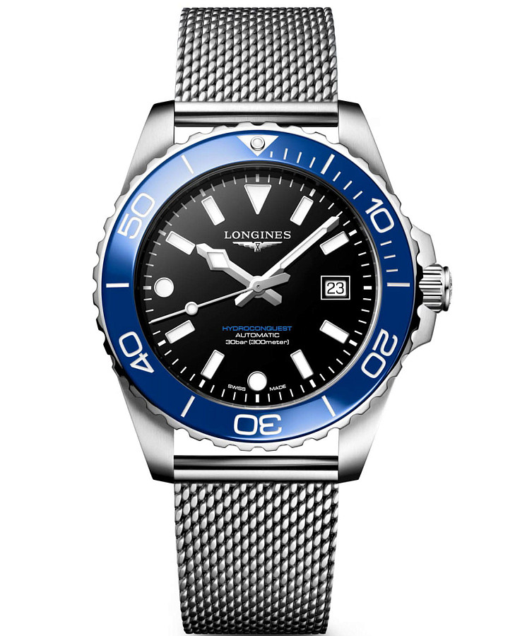 Часы Longines HydroConquest L3.788.4.90.6 — мужские, черный