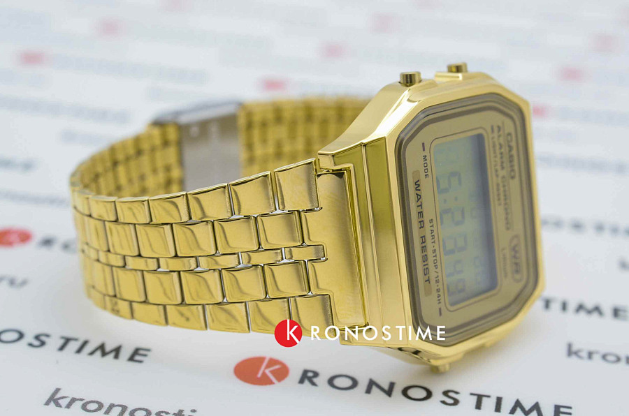 Часы Casio Vintage A158WETG-9A — золотистый, металл сталь