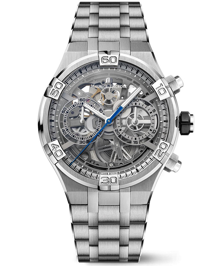 Часы Maurice Lacroix Aikon Automatic Chronograph AI6098-SS002-090-1 — мужские, серебристый