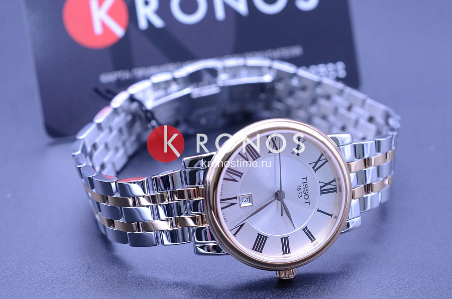 Часы Tissot Carson Premium Lady T122.210.22.033.01 — женские, сталь c pvd покрытием