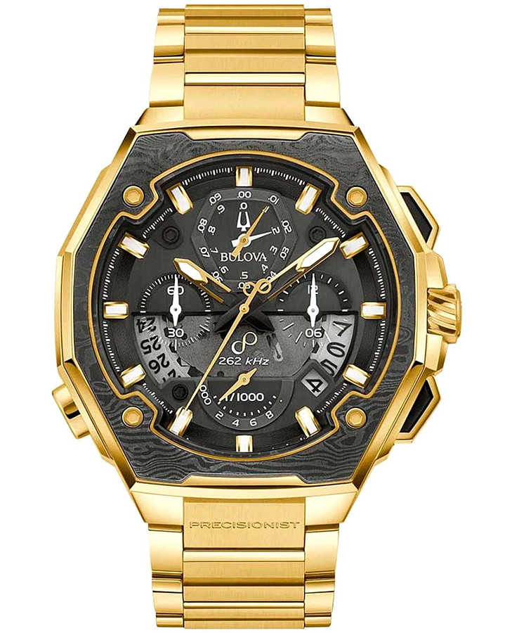 Часы Bulova Precisionist 98B429 — мужские, черный