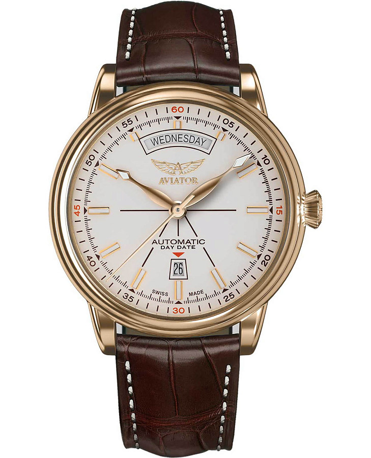 Часы Aviator Douglas Day-Date V.3.20.1.147.4 — мужские, белый