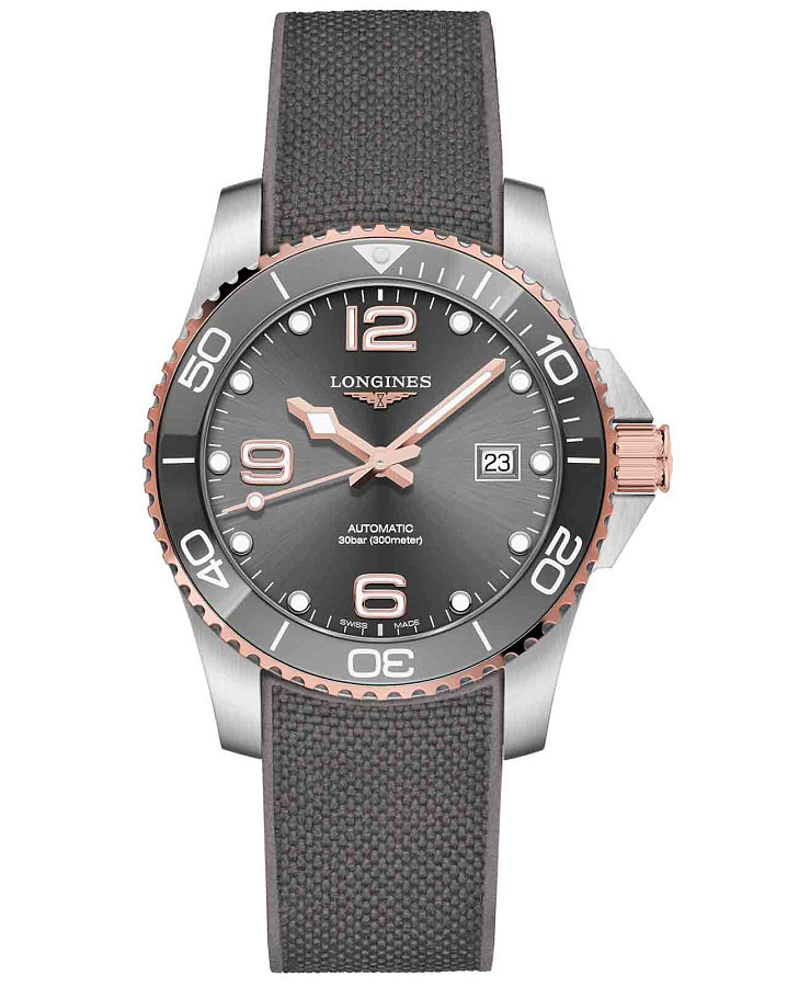 Часы Longines HydroConquest L3.781.3.78.9 — мужские, серый