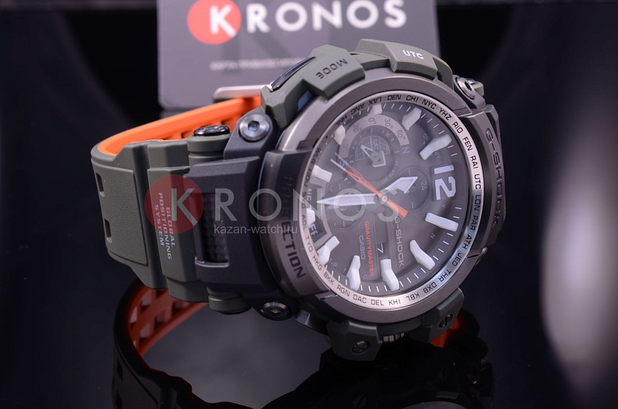 Часы Casio G-Shock GPW-2000-3A — электронные, пластик сталь металл