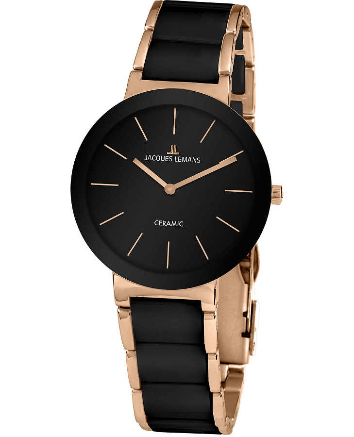 Часы Jacques Lemans High Tech Ceramic 42-7C — женские, черный