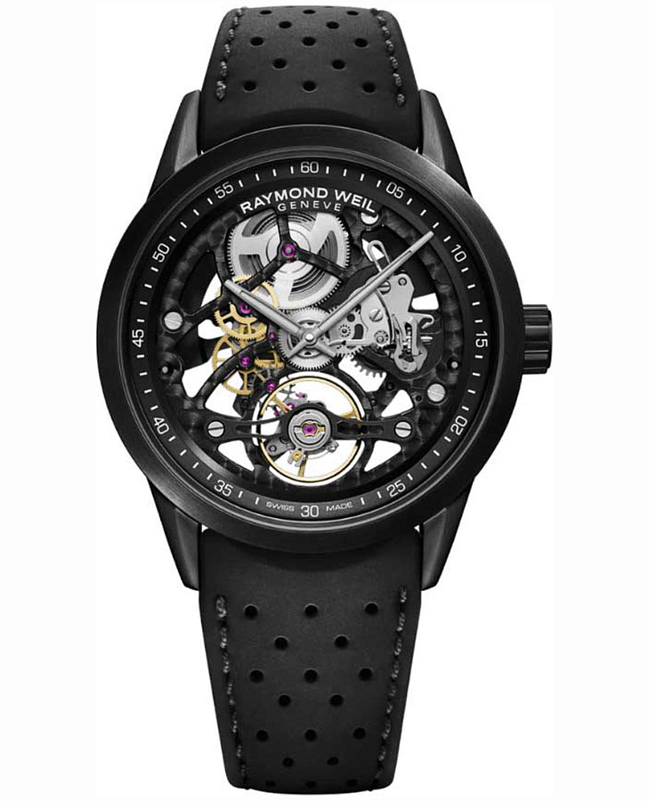 Часы Raymond Weil Freelancer Skeleton 2785-BKR-20000 — мужские, черный