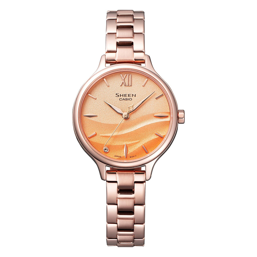Часы Casio Sheen SHE-4550PG-4A — женские, сталь с ip покрытием