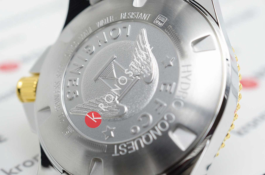 Часы Longines Hydroconquest L3.742.3.56.7 — мужские, нержавеющая сталь с pvd-покрытием