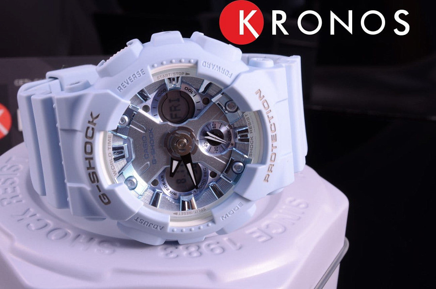 Часы Casio G-Shock GMA-S120DP-2A — электронные, Япония, женские