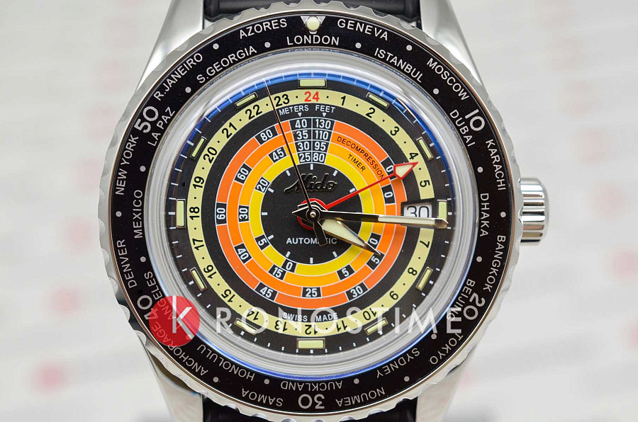 Часы Mido Ocean Star Decompression Worldtimer 200 M026.829.17.051.00 — металл сталь, Швейцария