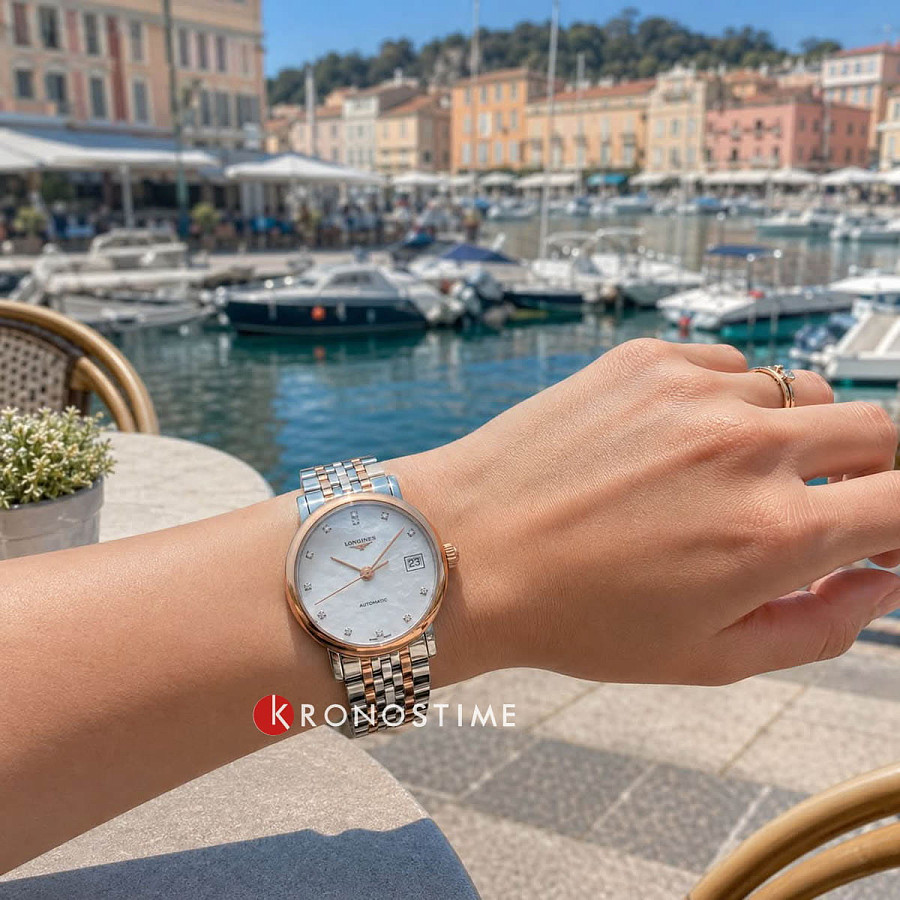 Часы Longines Elegance Elegant Collection 25.50 mm L4.309.5.80.7 — перламутровый, сталь металл