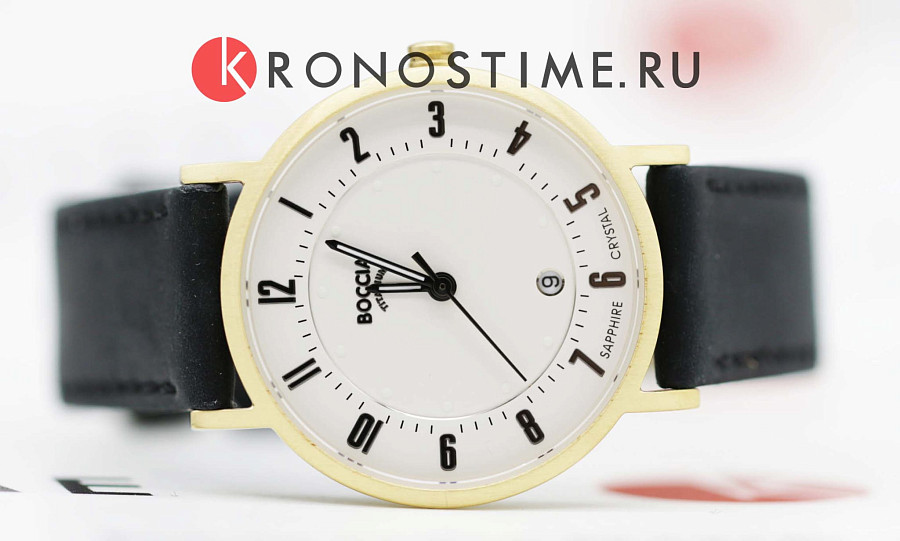 Часы Boccia Titanium 3296-03 — кварцевые, титан