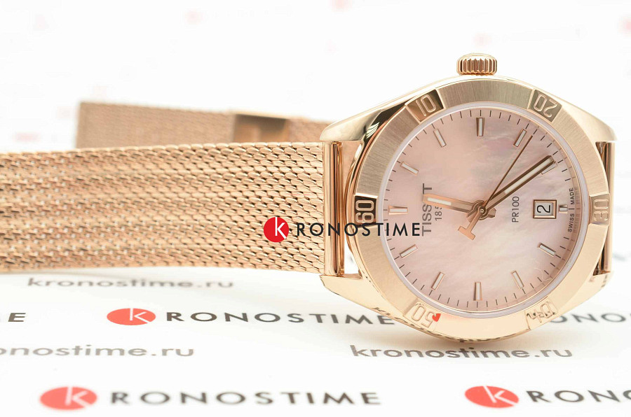 Часы Tissot PR 100 Sport Chic T101.910.33.151.00 — розовый, металл сталь