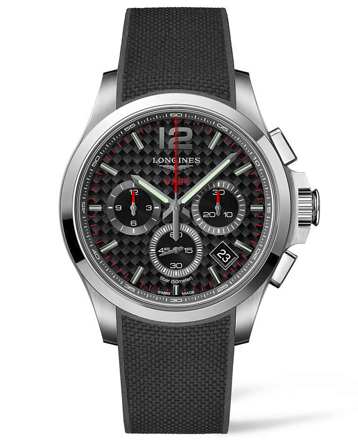 Часы Longines Conquest V.H.P. L3.717.4.66.9 — мужские, черный
