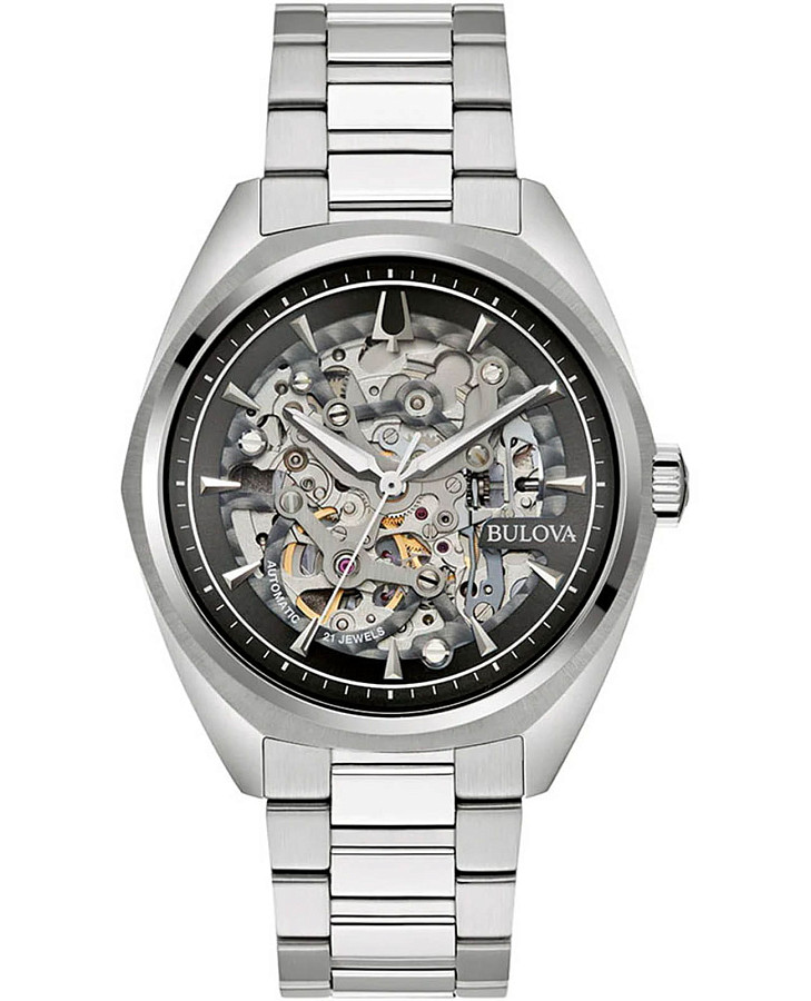 Часы Bulova Automatic 96A293 — мужские, черный