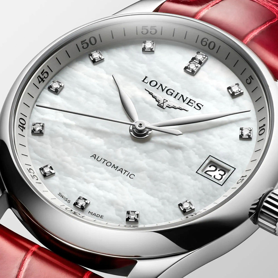 Часы Longines Master Collection L2.357.4.87.2 — женские, кожаный