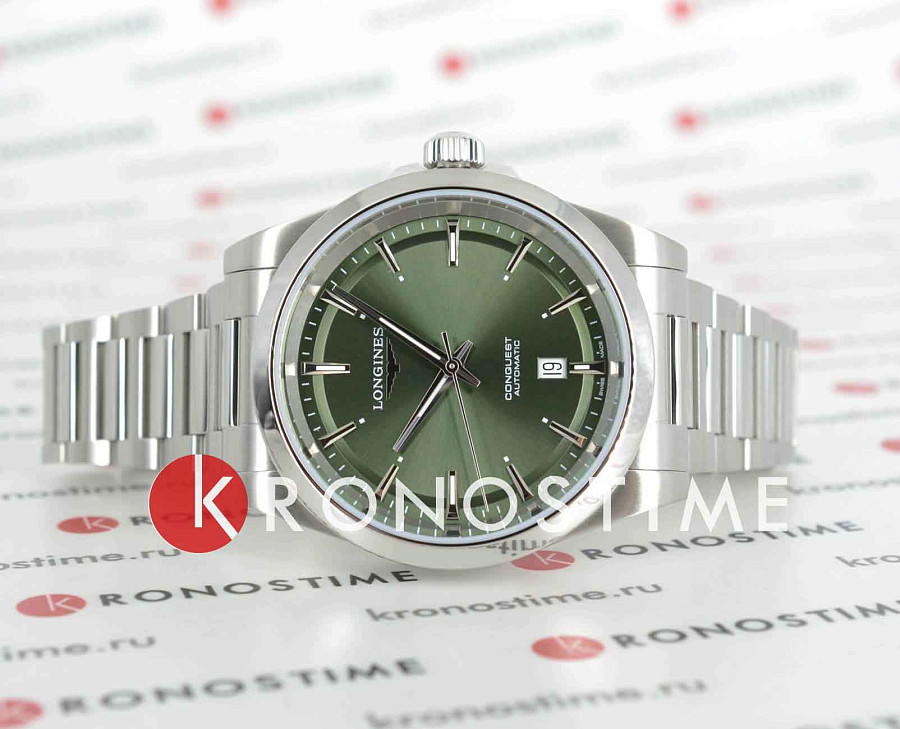 Часы Longines Conquest L3.830.4.02.6 — механические, сталь металл