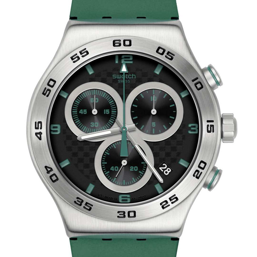Часы Swatch I New Chrono YVS525 — кварцевые, металл сталь
