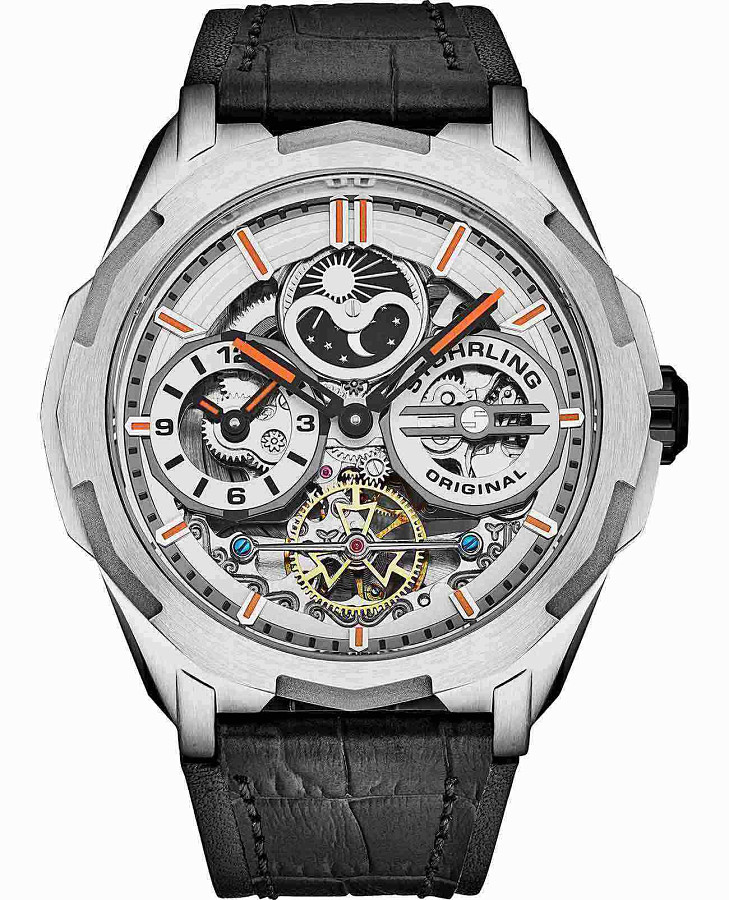 Часы Stuhrling Navigator 1012.01 — мужские, серебристый